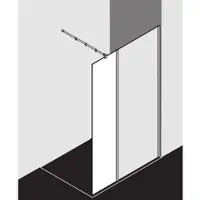 Kermi Xb Glasanlage XBWIH03020VAK 30x200cm, silber hochglanz, ESG klar, ESG klar
