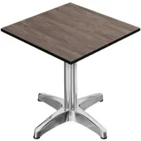 GGM Möbel CPBL | HPL Bistro Tisch | B:T:H 70 x 70 x 78 cm | Wenge / Aluminium | Klappbar + Zusatzgewicht | Quadratisch