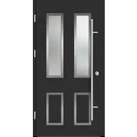 Haustuerenland.de Aluminium Landhaustür "CORGINA" 82 mm RC2 Anthrazit Eisenglimmer DB 703 beidseitig außen öffnend DIN links