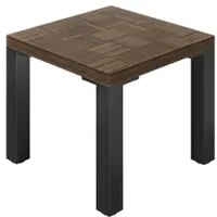 GGM Möbel CM | Bistro Tisch | B:T 80 x 80 cm | H 78 cm | Walnuß | Gestell: Schwarz