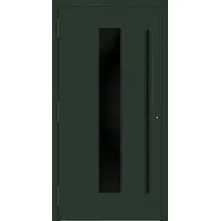 Haustuerenland.de Aluminium Haustür "MAJA" 90 mm RC2 BLACKLINE Tannengrün matt RAL 6009 außen öffnend DIN links