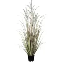Creativ Green künstliche Pflanze Ziergras im Topf, 125cm, grün-rosa