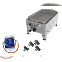 ChattenGlut Gasbräter 1-flammig 3,6kW Tischgerät Edelstahlpfanne mit DGUV