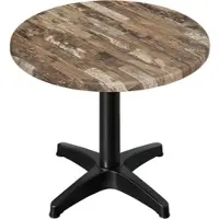 GGM Möbel WBC | Bistro Außen Tisch | Ø:H 70 x 80,5 cm | Vintage Old / Schwarz | Rund
