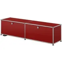 USM United Soft USM Haller E TV/Hi-Fi-Möbel mit dimmbarem Licht Rubinrot