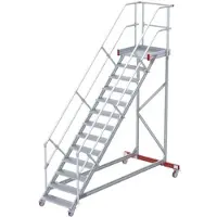 Euroline 513 Wartungsbühne 45° 600mm Stufenbreite 13 Stufen Alu gerieft