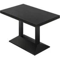 GGM Möbel KPL | Bistro Tisch | B:T 130 x 80 cm | H 82 cm | Schwarz | Gestell: Schwarz