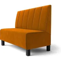 GGM Möbel Schmidt F | Gastrobank | B:H 120 x 100 cm | Orange | Gestreift Doppelnaht | Samt