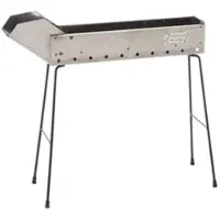 Cruccolini Inox 50 cm - Lammspieße-Kohlegrill - Kochfläche 47 x 11 cm