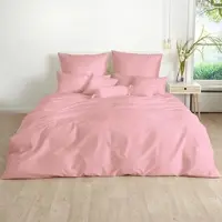 TRAUMSCHLAF Uni Mako-Satin Bettwäsche, Bettbezüge und Kissenbezüge einzeln Kissenbezug einzeln 50x50 cm | kreiderose - pink