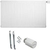 Buderus Ventil-Heizkörper Logatrend VCM-Profil.2 H 900 L 400 Typ 33 - 1052/653 Watt - Set mit Thermostatkopf