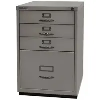 Bisley Schubladenschrank Serie F aus Metall abschließbar in silber Bürocontainer Aktencontainer Standcontainer