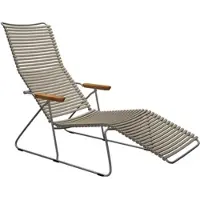Houe CLICK Sunlounger mit Bambusarmlehnen Beige