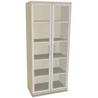 Fm Büromöbel Aktenschrank »Oldenburg« 5 OH klare Acrylglastüren braun, 80x186.9x44.2 cm