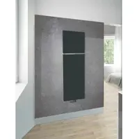 Zehnder Design-Heizkörper Fina Lean Bar, schlank, RAL 7016, 1300x48x500 mm, mit Handtuchhalter Chrom inklusive