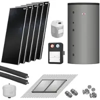 WOLF-Garten WOLF Solaranlage mit 5 Stk. TopSon F3-1 Kollektoren, SM2-2 Regelung und Pufferspeicher BSH-800 - 2486517W34