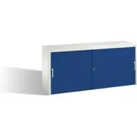 C+P Sideboard mit Schiebetüren Acurado, H720xB1600xT400mm, Front Enzianblau, Korpus Lichtgrau (5724-00)
