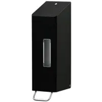 Ophardt hygiene SanTRAL NSU 12 Seifenspender, Hygienischer Spender für Einwegflaschen mit C-Verschlussadapter, Edelstahl, pulverbeschichtet, mattschwarz, P