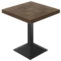 GGM Möbel CPY | Bistro Tisch | B:T 70 x 70 cm | H 82 cm | Walnuß | Gestell: Schwarz