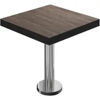 GGM Möbel BML | Bistro Tisch | 70 x 70 x 77 cm | Quadratisch | Schwarzer Rand | Light Wenge / Edelstahl