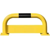 Proregal Rammschutz-Bügel mit Unterfahrschutz | HxB 35x75cm | H√∂he Unterfahrschutz 15cm | Rohr-√ò 7,6cm | Kunststoffbeschichteter Stahl | Schwarz-Gelb