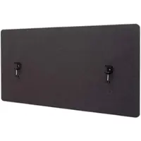 Proregal Akustik-Tischtrennwand | HxBxT 60x120x2 cm | doppelwandig Stoff Braun-Grau | Büro-Sichtschutz Schreibtisch Pinnwand
