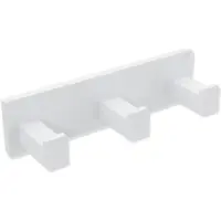 Hewi System 900 Q Hakenleiste 900Q90.00360DX pulverbeschichtet weiß tiefmatt, aus Edelstahl, 155x40x44mm