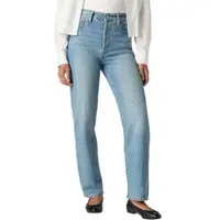 Levi's für Damen. 72693-0165 Ribcage gerade Knöcheljeans blau (29/29), Lässig, Baumwolle, Denim