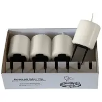 Kopschitz Kerzen 4er Set Adventskerzen mit Safety Clip und Kerzenstecker (Haltekrallen) Moonstone Stein 6 x ? 5 cm