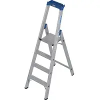 Krause STABILO Stehleiter mit R13 Stufen, 4 Stufen, Arbeitsh√∂he 2,95 m