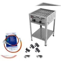 ChattenGlut Gasbräter 2-flammig 7,3kW Standgerät Rost mit DGUV