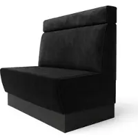 GGM Möbel Meyer S | Gastrobank | B:H 180 x 120 cm | Schwarz | Kopfteil | Samt