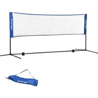 SPORTNOW Badmintonnetz Metall Oxfordstoff Blau 310L x 103B x 107-155Hcm