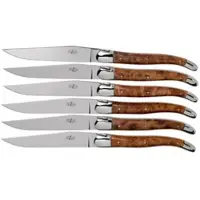 Laguiole Steakmesser Thujaholz poliert 6er Set