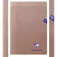 Clairefontaine 10x Heft A4 Mimesys, 48 Blatt 90g, französische Lineatur Seyès, Einband aus Polypropylen - Grau 363161C
