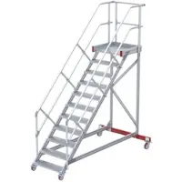 Euroline 513 Wartungsbühne 45° 1000mm Stufenbreite 11 Stufen Alu gerieft
