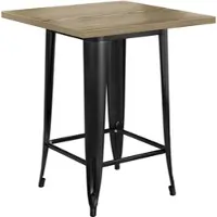 GGM Möbel Tolix Tisch | Schwarz | B:T:H 70 x 70 x 106 cm | Industrie Tisch, Retrotisch, Industrial Tisch
