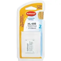 Hähnel HL-60B Akku, wie Olympus LI-60B / Pentax D-LI78 / Nikon EN-EL11, 3.7V, 650mAh, Li-Ion