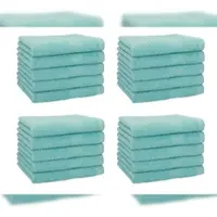 Betz 20 Stück Gästehandtücher PREMIUM 100%Baumwolle Gästetuch-Set 30x50 cm Farbe ocean
