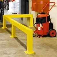 Proregal Standpfosten für Rammschutz-Geländer XL-Line | Ecke | HxBxT 50x20x20cm | Feuerverzinkter & kunststoffbeschichteter Stahl | Gelb