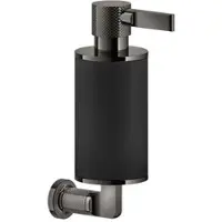 Gessi Inciso Seifenspender zur Wandmontage, Behälter schwarz matt, 58514706, Farbe: Metall Schwarz PVD