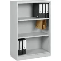 Ceha Büro- und Stahlaktenregal 80 cm Breite mit 3 Ordnerhöhen in RAL7035 (lichtgrau)