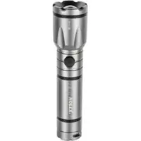 Holex LED-Taschenlampe mit Batterien, grau