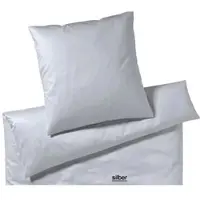 Elegante Bettwäsche Solid - 155x220 cm + 80x80 cmsilber