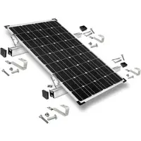 Offgridtec Befestigungskit mit Biberschwanz Dachhaken für Schrägdachmontage Solarpanele Rahmenhöhe 30mm | 1 | 30mm