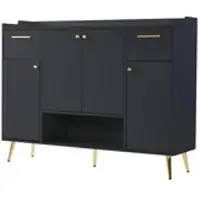 Möbel Kraft Sideboard , grau , Maße (cm): B: 130 H: 100