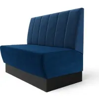 GGM Möbel Meyer S | Gastrobank | B:H 100 x 100 cm | Blau | Tief Gestreift | Samt