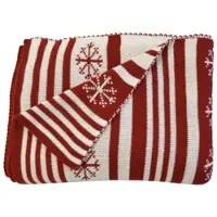 PRIMERA Hahn Norweger Wohndecke rot beige 130x170 cm - rot;beige