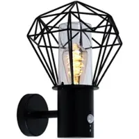 Globo LED Außen Wandleuchte, Bewegungsmelder, Gitter, H 34 cm