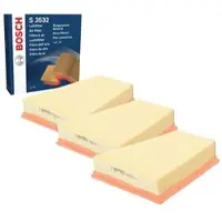 Bosch 3x Luftfilter 1 457 433 532 für Seat Skoda VW Ibiza IV Fabia II Polo Fox